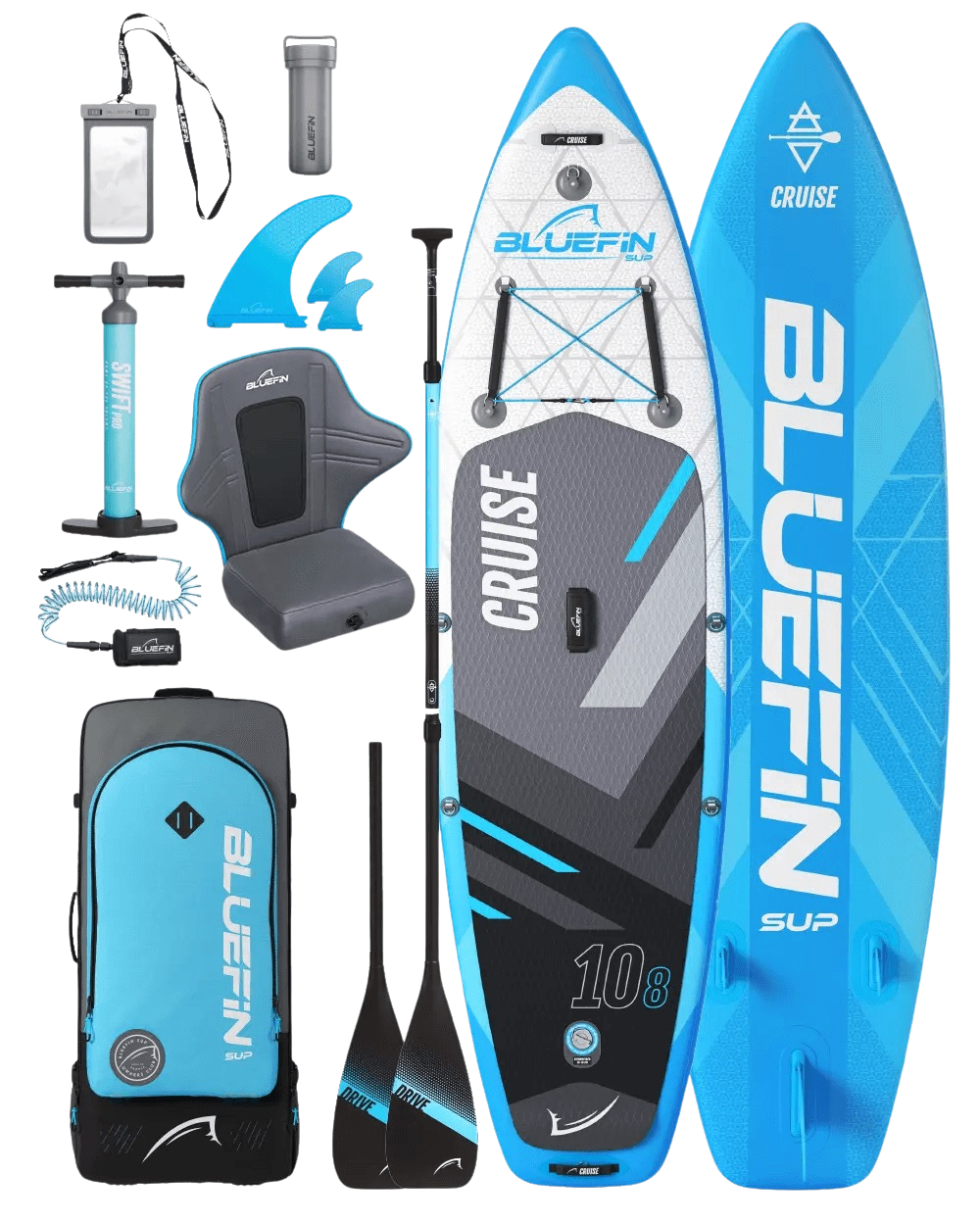 Cruise 10'8 Legacy Blue Inflatable Paddleboard with Kayak Kit (2024 Edition)