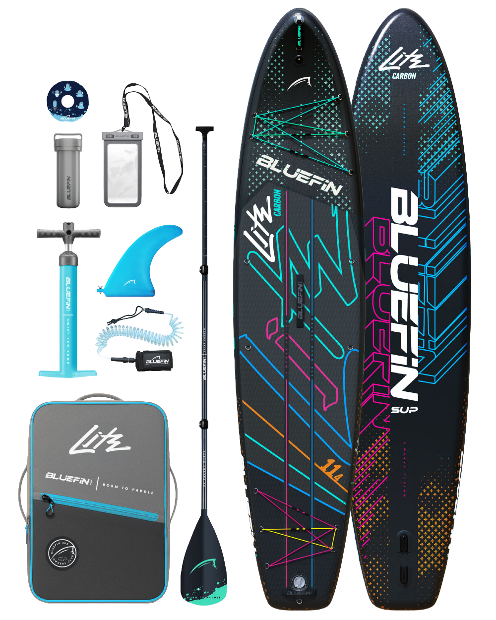 <tc>Lite</tc> Carbon 11'4 Premium Opblaasbaar Paddleboard