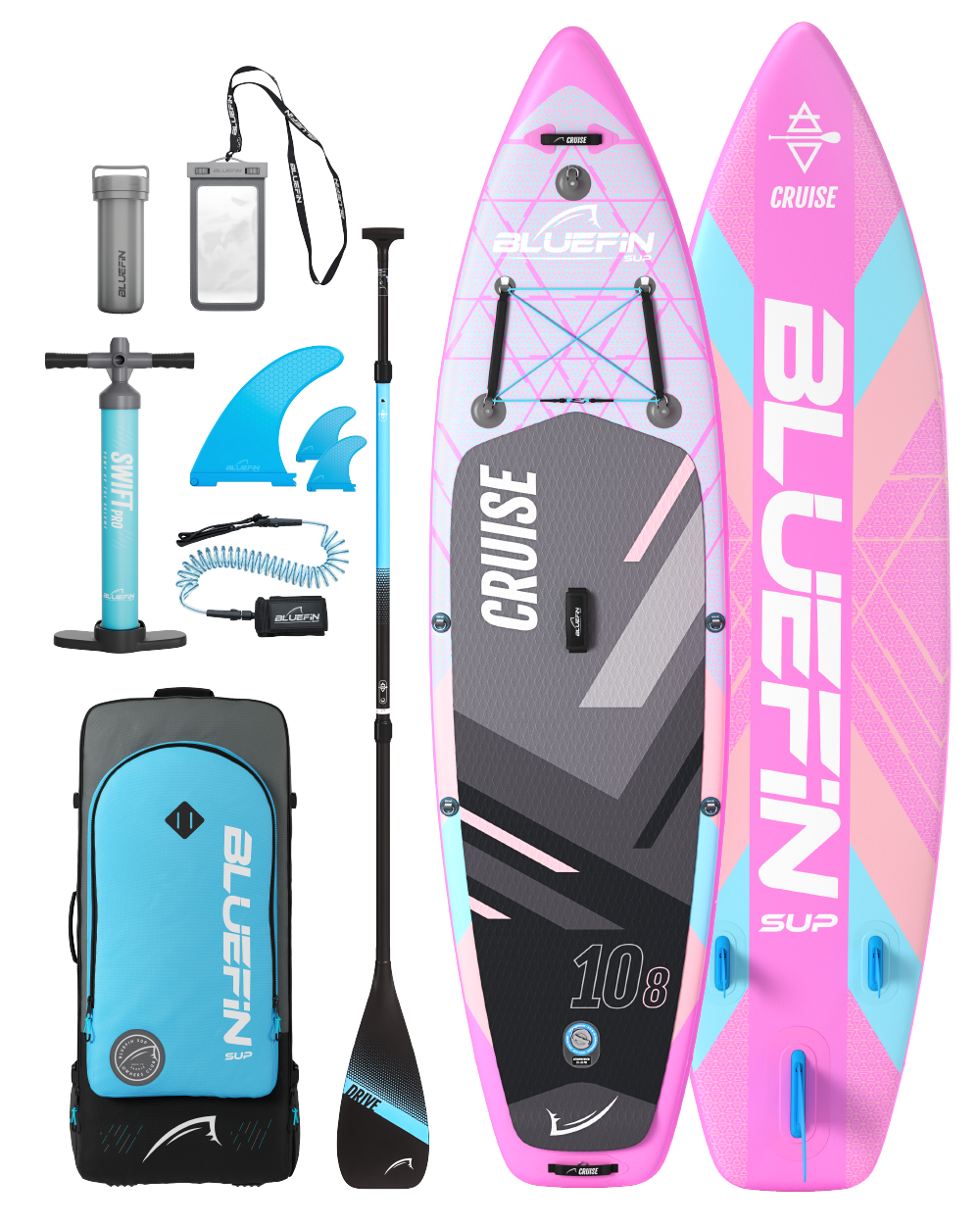 <tc>Cruise</tc> 10'8 <tc>Miami Pink</tc> Opblaasbare paddleboard (editie 2024)