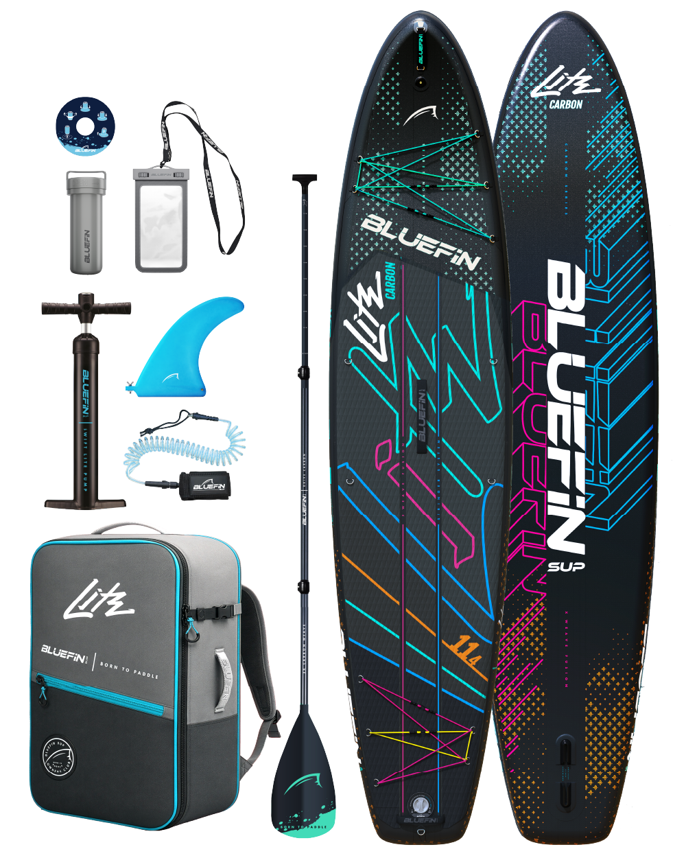 New Lite Carbon 11'4 Premium Inflatable Paddleboard