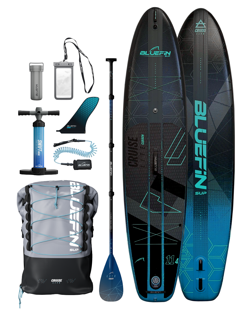 Cruise Lite Opblaasbaar paddleboard-assortiment van koolstof