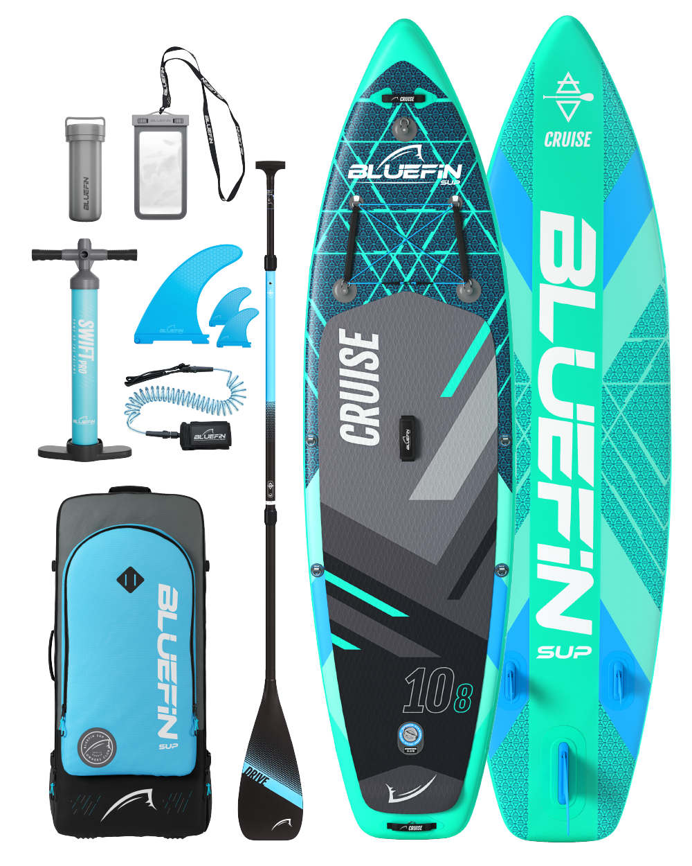 <tc>Cruise</tc> 10'8 <tc>Gecko Blue</tc> Opblaasbare paddleboard (editie 2024)