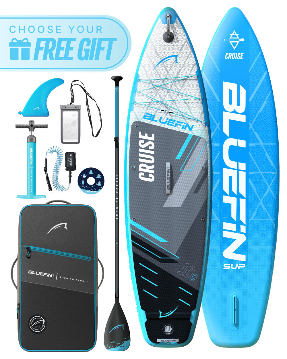 Cruise 10'8 Opblaasbare Paddleboard SUP - Blauw