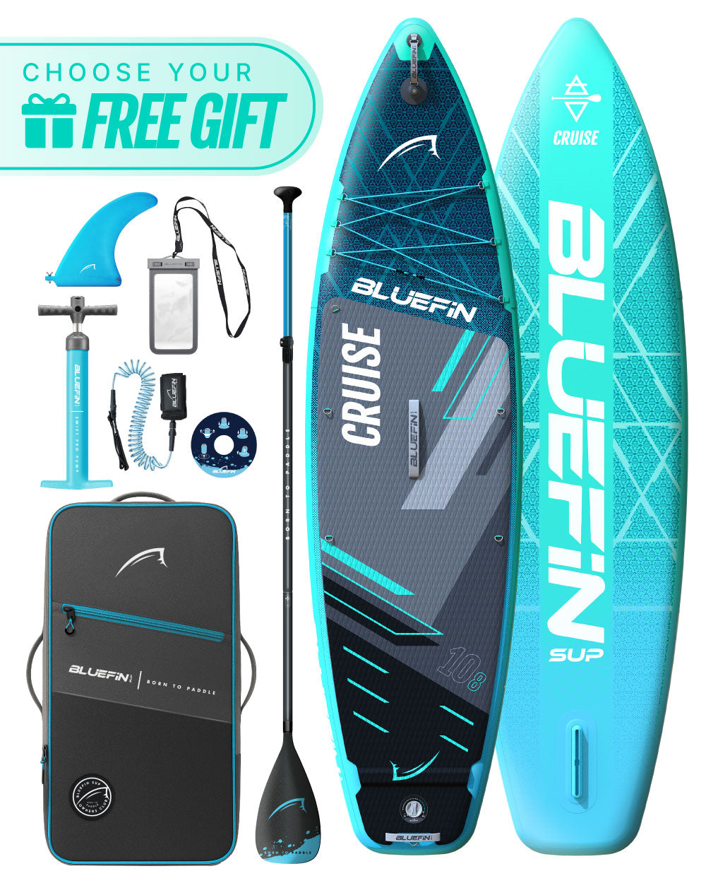 Cruise 10'8 Opblaasbaar SUP-paddleboard - Gecko
