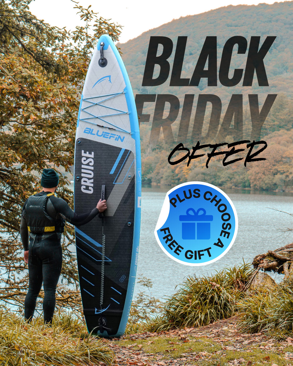 <tc>Cruise</tc> 10'8 Opblaasbare Paddleboard SUP - Blauw